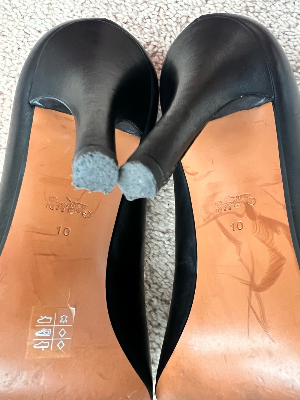 Coach Black Leather Heels - Picture 5 of 6